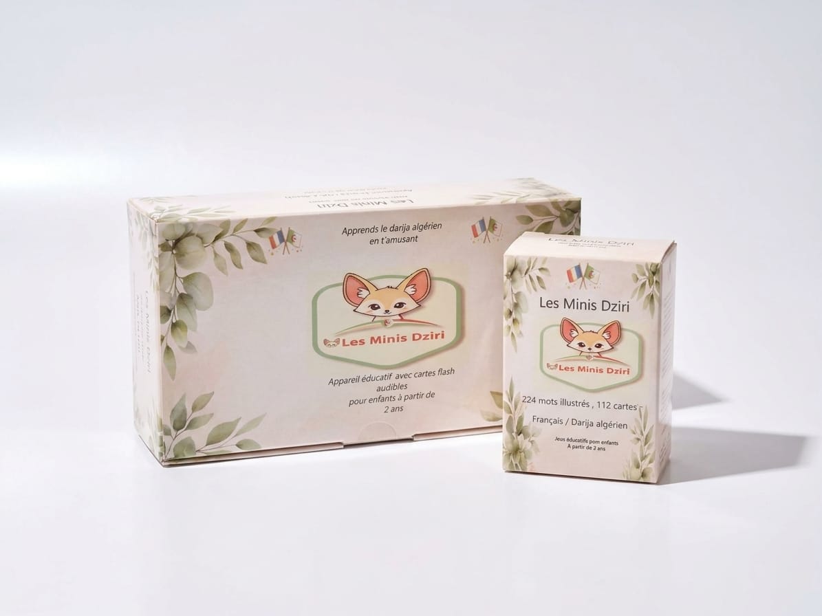 Cartes Flash Audibles Les Minis Dziri – jeu pour apprendre le darija algérien aux enfants